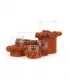 The Oh My Gee Candle Holder - Rust Velvet - S - Set of 4