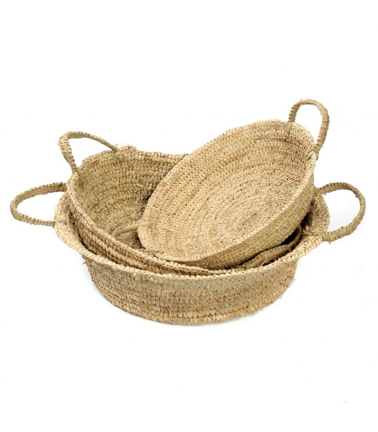 The Raffia Basket Tray - Natural - M