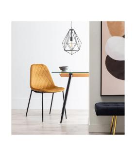 SILLA MARRÓN TEJIDO-METAL SALÓN 46 X 51 X 83,50 CM