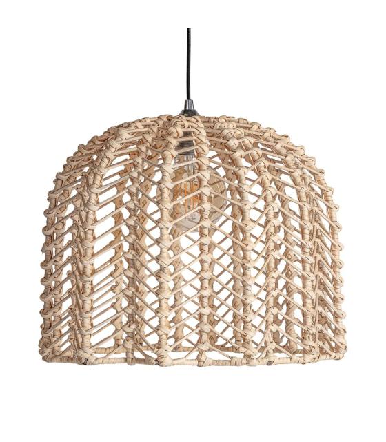 LÁMPARA DE TECHO PLISSÉ RATTAN
