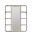 Espejo Varese de hierro gris/oro 75 cm