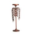 Candelabro palmera lucerna de hierro cobre 45 cm