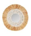Espejo Kasses de rafia natural 45 cm