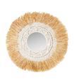 Espejo Kasses de rafia natural 43 cm