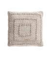 Cojín Clancy de algodón blanco/marrón 15 cm