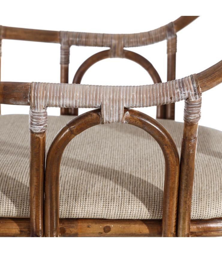 SILLA GRIS-MARRÓN "RATTAN" SALÓN 56 X 60 X 84 CM