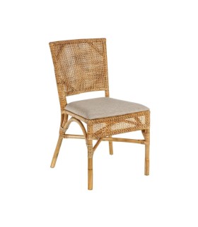SILLA NATURAL "RATTAN" SALÓN 45 X 57 X 85 CM