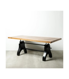 MESA COMEDOR NATURAL-NEGRO 220 X 100 X 75 CM