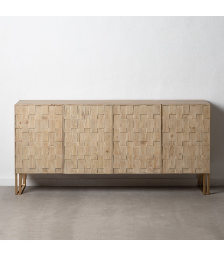 APARADOR CREMA MADERA-HIERRO SALÓN 180 X 45 X 84 CM