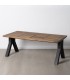 MESA COMEDOR NATURAL-NEGRO 200 X 100 X 78 CM