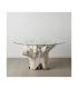 MESA COMEDOR BLANCO ROZADO 140 X 140 X 75 CM