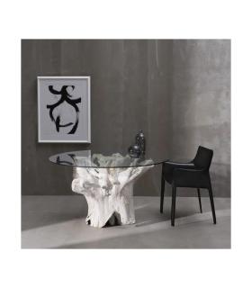 MESA COMEDOR BLANCO ROZADO 140 X 140 X 75 CM