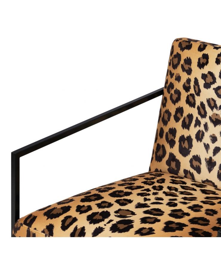 SILLÓN ANIMAL PRINT TEJIDO-METAL SALÓN 65 X 85 X 73 CM