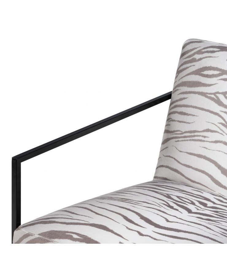 SILLÓN ANIMAL PRINT TEJIDO-METAL SALÓN 65 X 85 X 73 CM