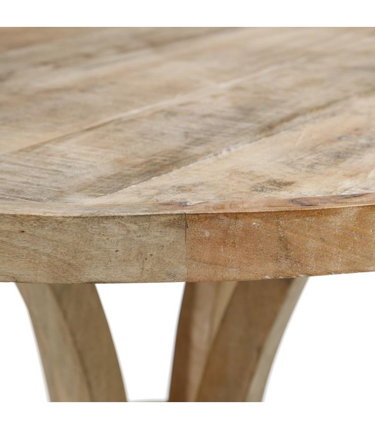 MESA COMEDOR NATURAL MADERA DE MANGO 85 X 85 X 76 CM