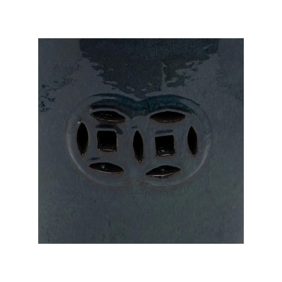 TABURETE AZUL CERÁMICA DECORACIÓN 35 X 35 X 48 CM