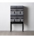 ARMARIO "CABINET" NEGRO-BLANCO 76,50 X 40 X 160 CM