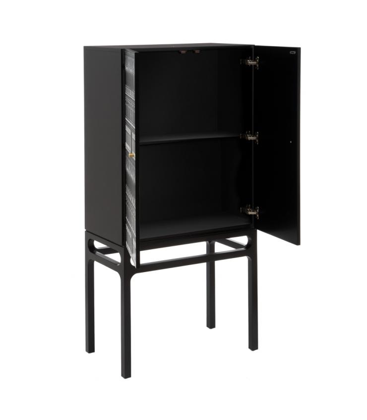 ARMARIO "CABINET" NEGRO-BLANCO 76,50 X 40 X 160 CM