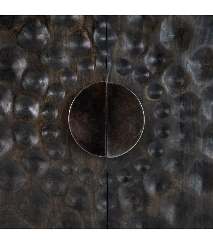 ARMARIO MARRÓN MADERA / METAL SALÓN 89 X 40 X 110 CM