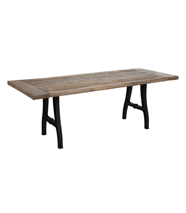 MESA COMEDOR NATURAL-NEGRO 220 X 90 X 76 CM