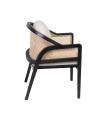 SILLÓN NATURAL-NEGRO RATÁN/MADERA SALÓN 58 X 60 X 77 CM