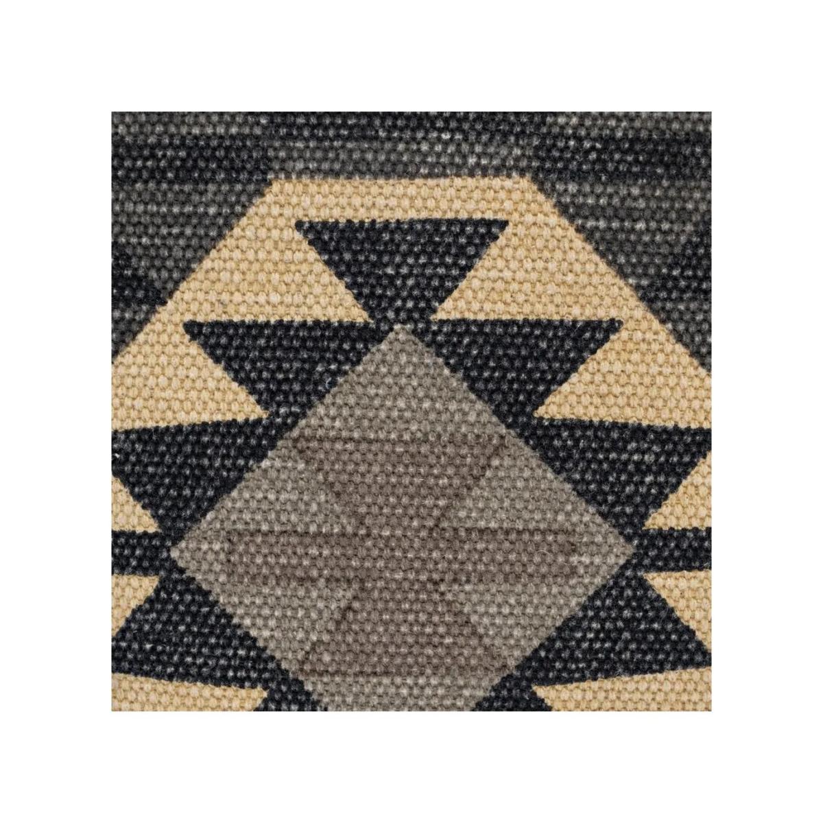 PUF NEGRO-TAUPE TEJIDO DECORACIÓN 45 X 45 X 45 CM