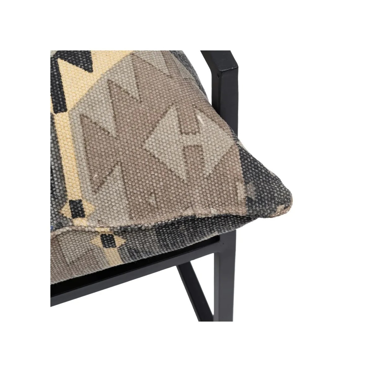 SILLÓN NEGRO-TAUPE TEJIDO-METAL SALÓN 70 X 84 X 86 CM