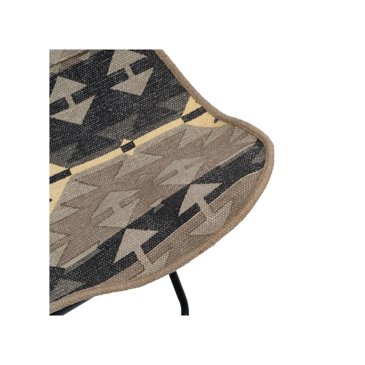 SILLA NEGRO-TAUPE TEJIDO-METAL SALÓN 75 X 75 X 95 CM