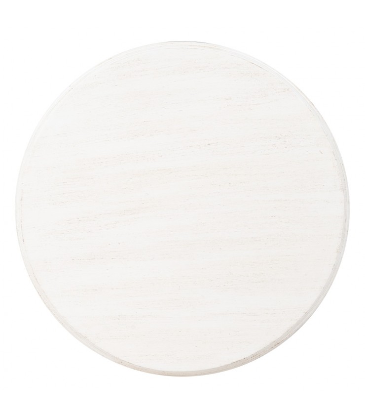 MESA BLANCO ROZADO DM-MADERA SALÓN 60 X 60 X 73 CM