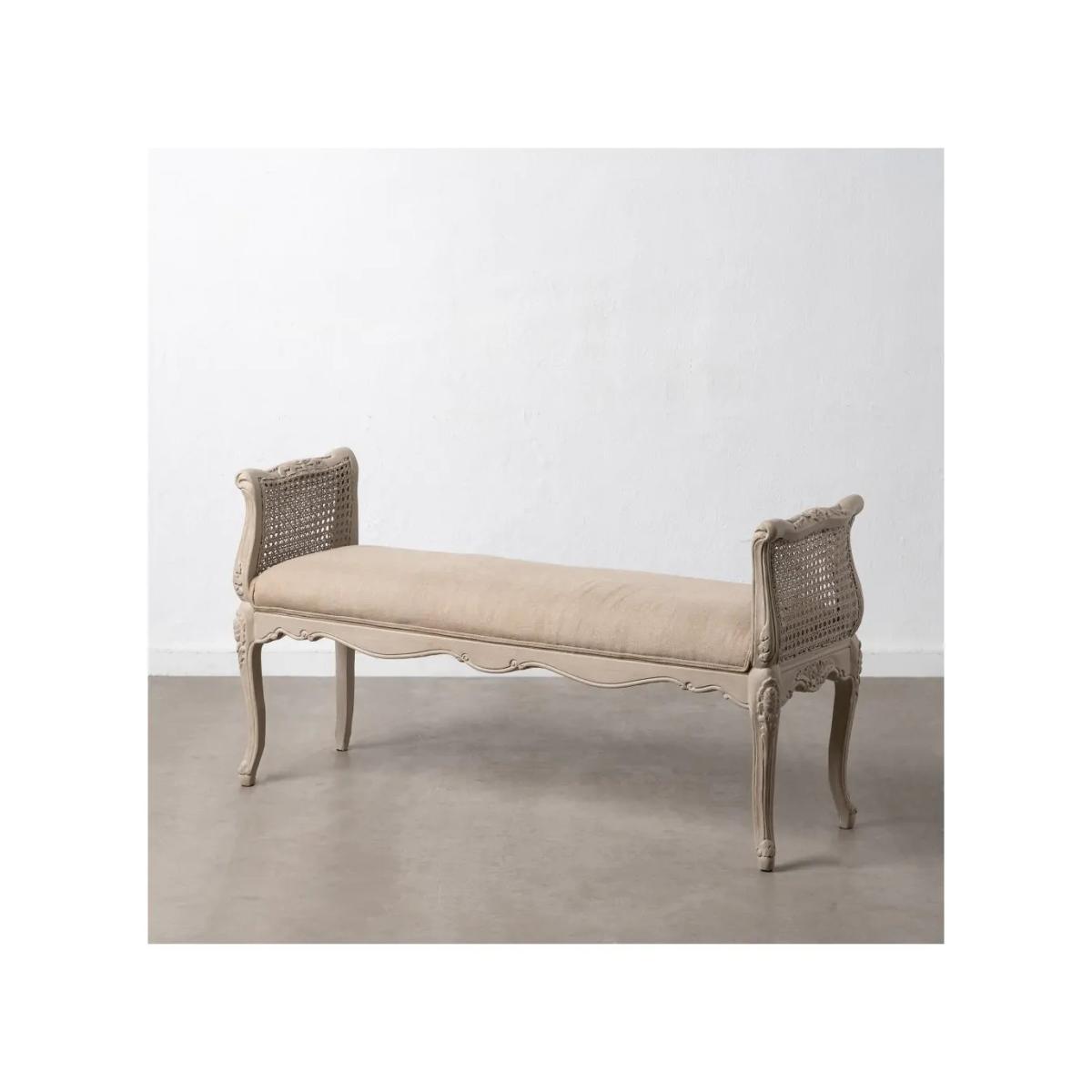 BANQUETA BEIGE DM-MADERA SALÓN 137 X 45 X 74 CM