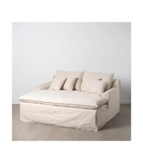 SOFÁ CHAISE LONGUE BEIGE TEJIDO SALÓN 190 X 165 X 95 CM