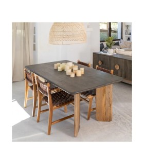 MESA COMEDOR NATURAL-MARRÓN 200 X 100 X 76 CM