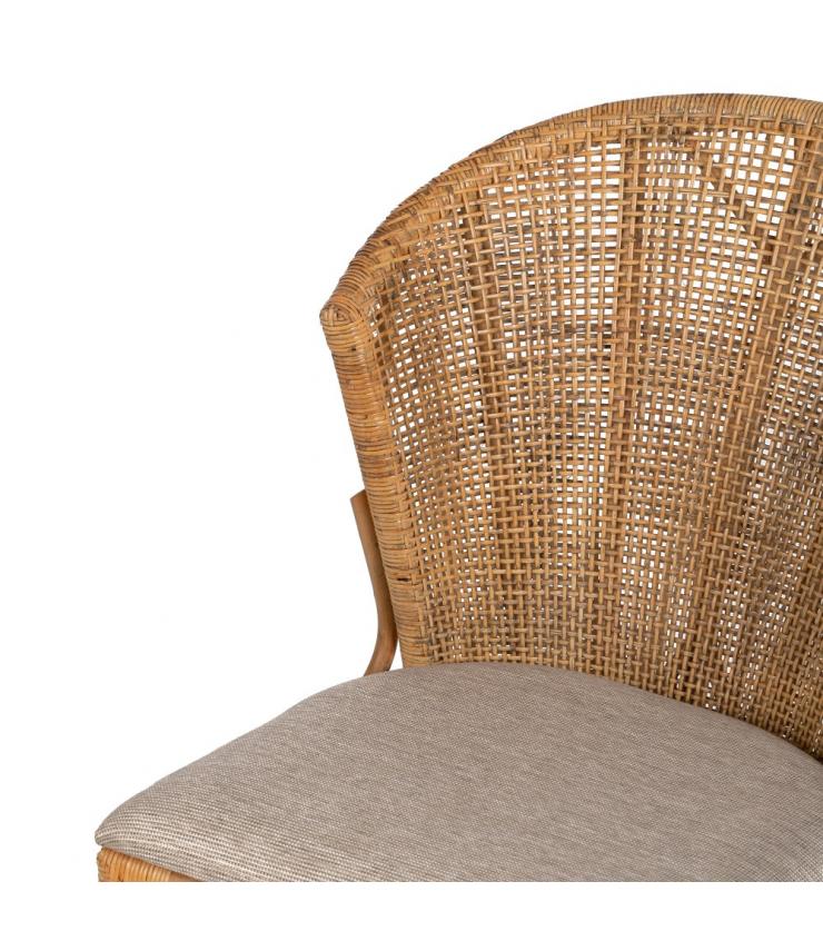 SILLA NATURAL RATÁN SALÓN 53 X 61,50 X 84,50 CM