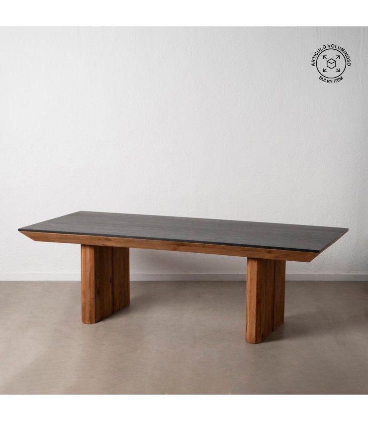 MESA COMEDOR NATURAL-NEGRO 240 X 100 X 76 CM