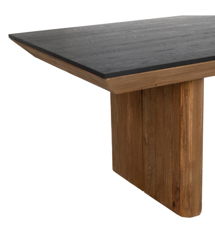 MESA COMEDOR NATURAL-NEGRO 240 X 100 X 76 CM