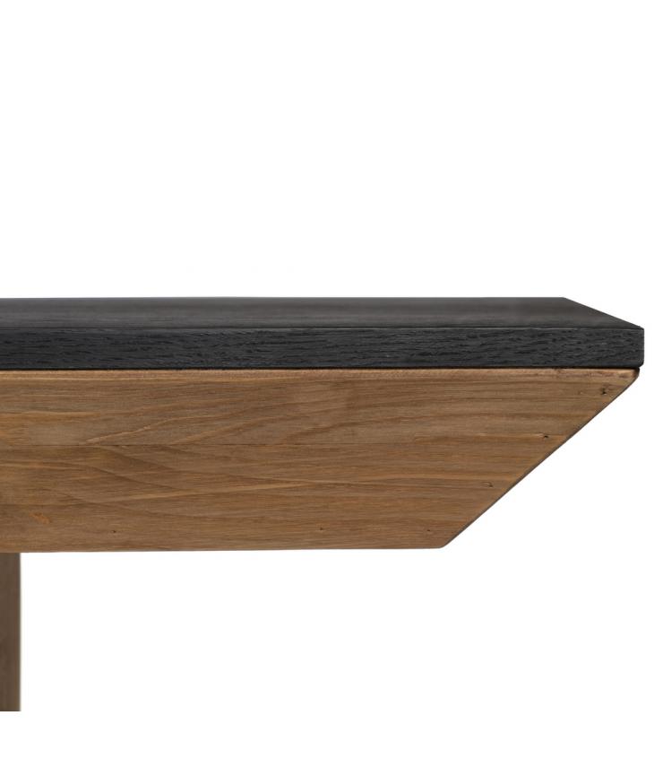 MESA COMEDOR NATURAL-NEGRO 240 X 100 X 76 CM