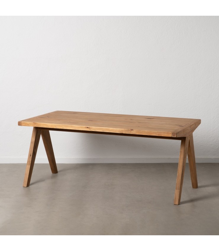 MESA COMEDOR NATURAL MADERA DE PINO 180 X 90 X 75 CM