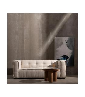 SOFÁ 3 PLAZAS BEIGE TEJIDO SIBARIS 218 X 102 X 77 CM