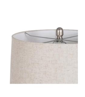 LÁMPARA MESA CREMA METAL-CERÁMICA 38 X 38 X 72 CM