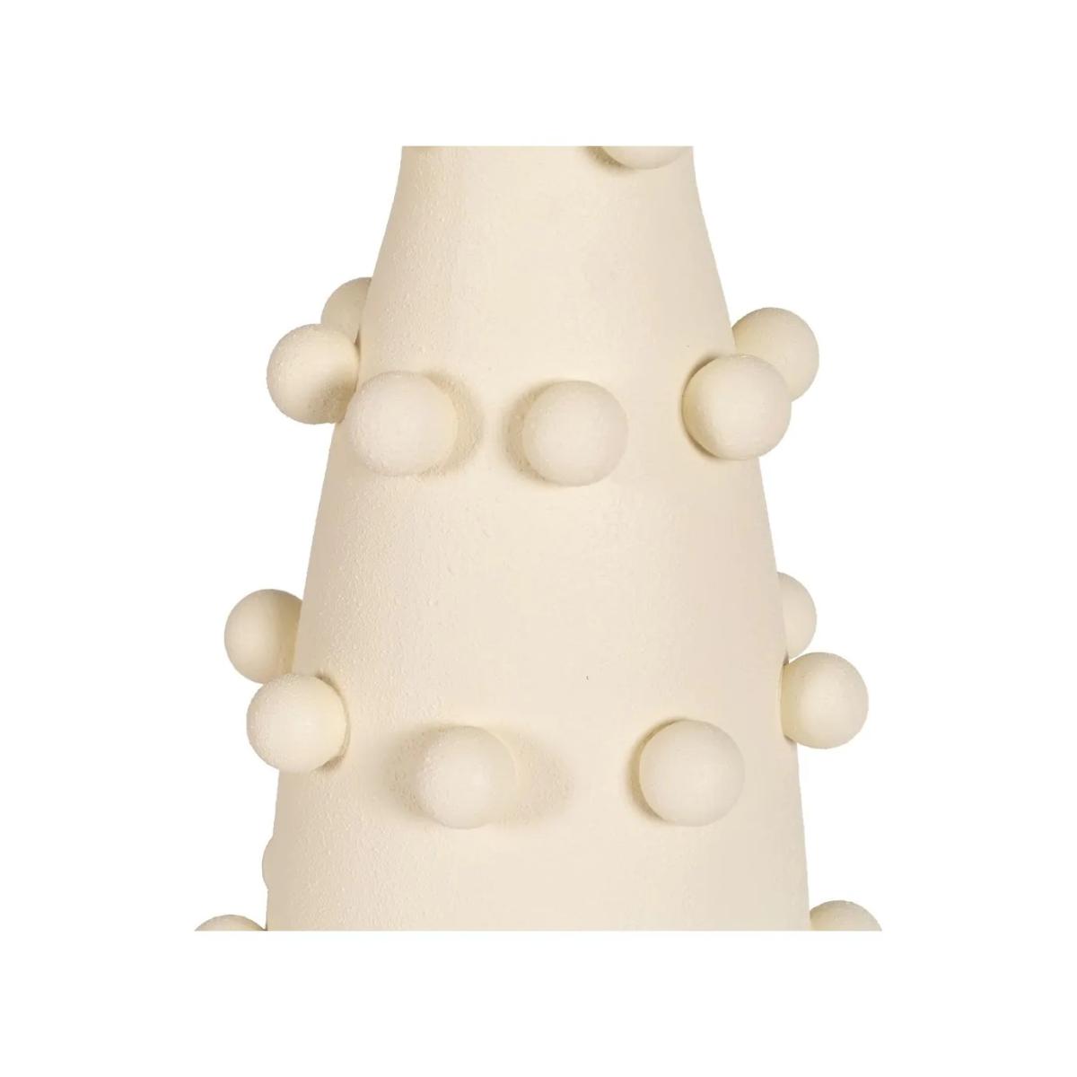 LÁMPARA MESA CREMA METAL-CERÁMICA 38 X 38 X 72 CM