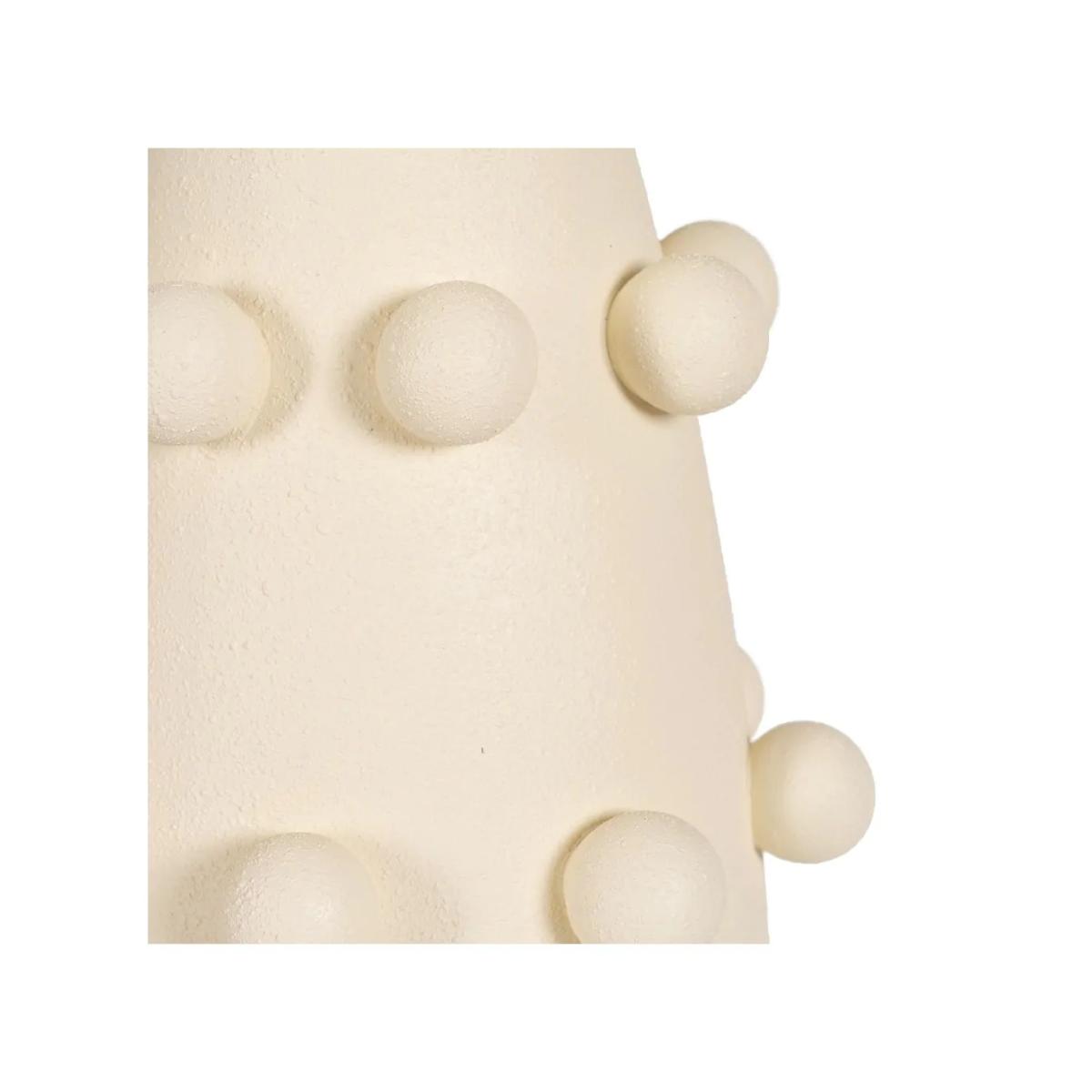 LÁMPARA MESA CREMA METAL-CERÁMICA 38 X 38 X 72 CM