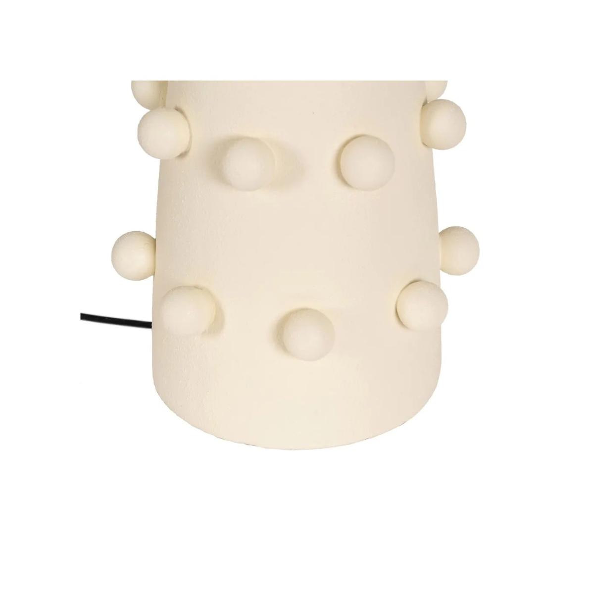 LÁMPARA MESA CREMA METAL-CERÁMICA 38 X 38 X 72 CM