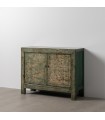 MUEBLE AUXILIAR VERDE ENVEJECIDO 117 X 38 X 90 CM