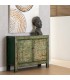 MUEBLE AUXILIAR VERDE ENVEJECIDO 117 X 38 X 90 CM