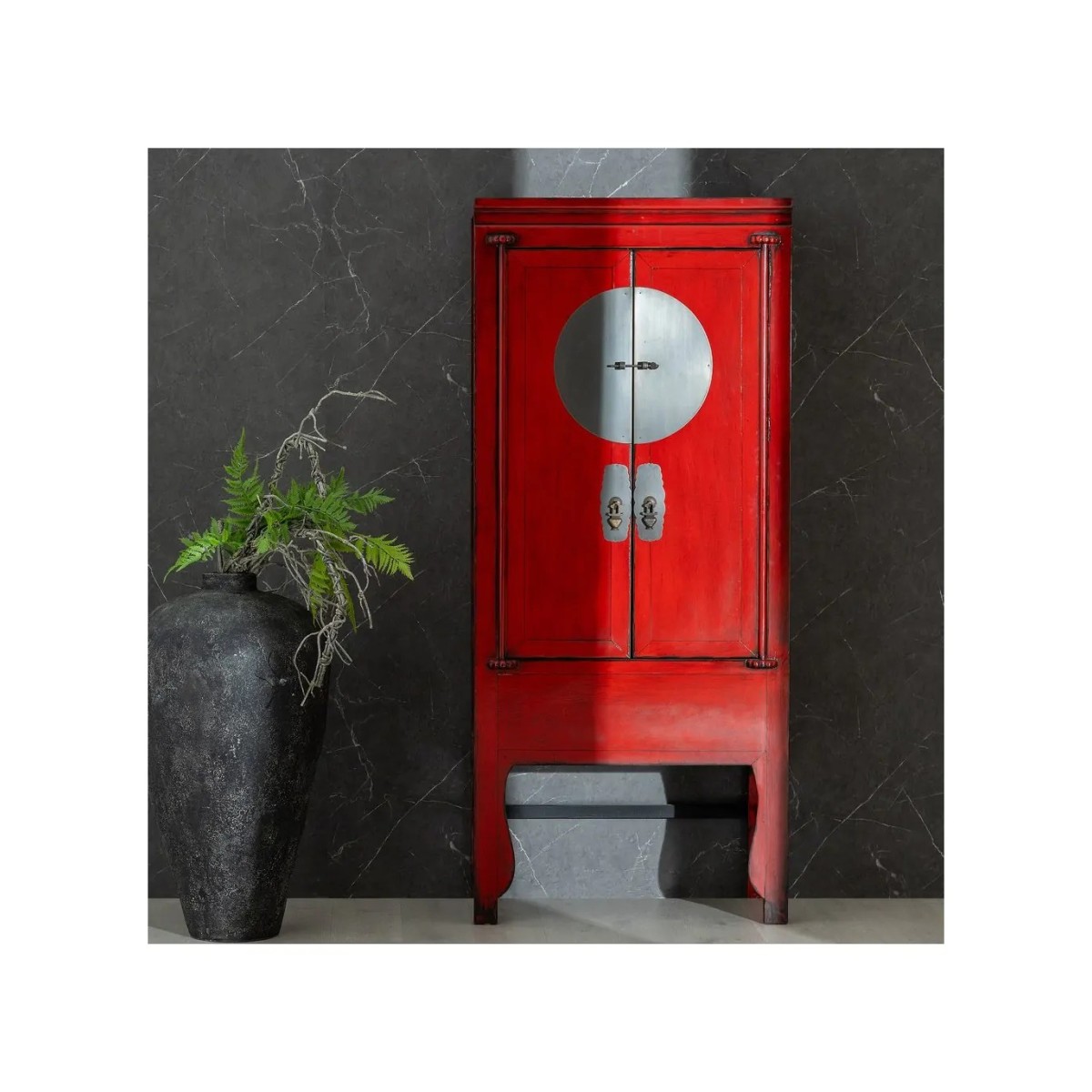 ARMARIO ROJO MADERA-MDF 83,50 X 45 X 195 CM