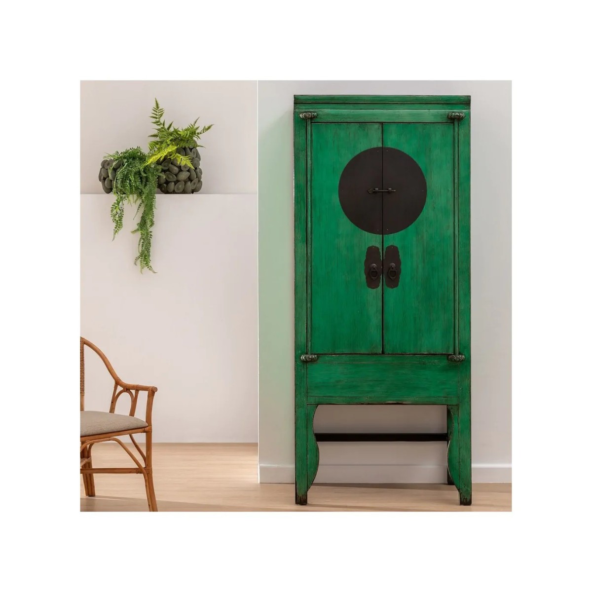 ARMARIO VERDE MADERA-MDF 83,50 X 45 X 195 CM