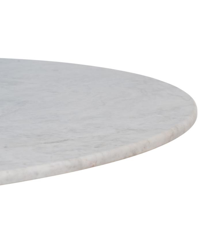 MESA COMEDOR BLANCO-MARRÓN MÁRMOL/MADERA 120 X 120 X 76,50 C