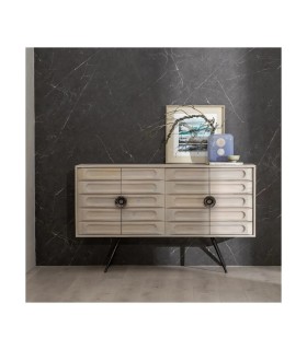 APARADOR BLANCO ROZADO MADERA DE MANGO 152 X 41 X 92 CM