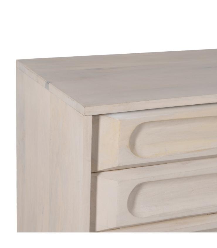 APARADOR BLANCO ROZADO MADERA DE MANGO 152 X 41 X 92 CM