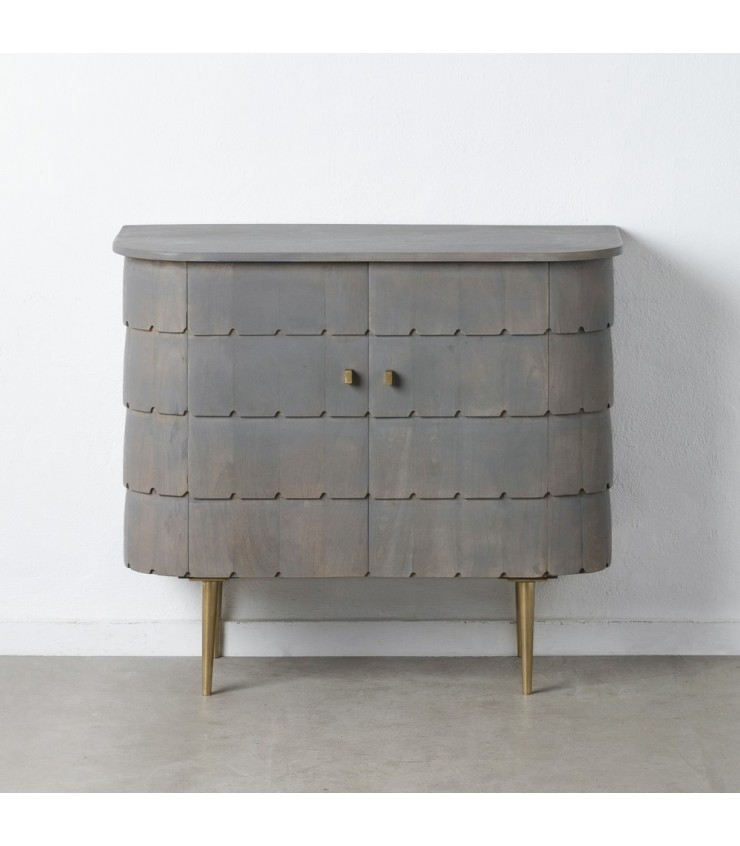 MUEBLE RECIBIDOR GRIS MADERA / METAL 96 X 46 X 85 CM